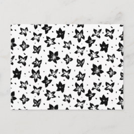 Gereconstrueerd bloemmotief - Achromatische Gothic Briefkaart