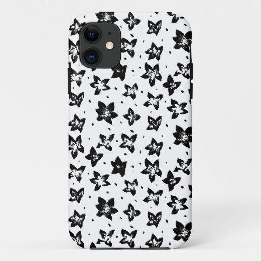 Gereconstrueerd bloemmotief - Achromatische Gothic Case-Mate iPhone Case (Achterkant)