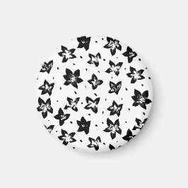 Gereconstrueerd bloemmotief - Achromatische Gothic Magneet