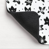 Gereconstrueerd bloemmotief - Achromatische Gothic Muismat (Hoek)