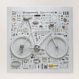 Gereconstrueerde fiets legpuzzel
