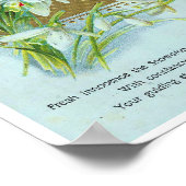 GERECYCLED KUNSTWERK: C1915 VERJAARDAG BRIEFKAART POSTER (Hoek)