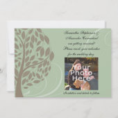 Gerecycled Papier Groen Eco Boom Foto Save the Dat Date (Achterkant)