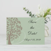 Gerecycled Papier Groen Eco Boom Foto Save the Dat Save The Date (Staand voorkant)