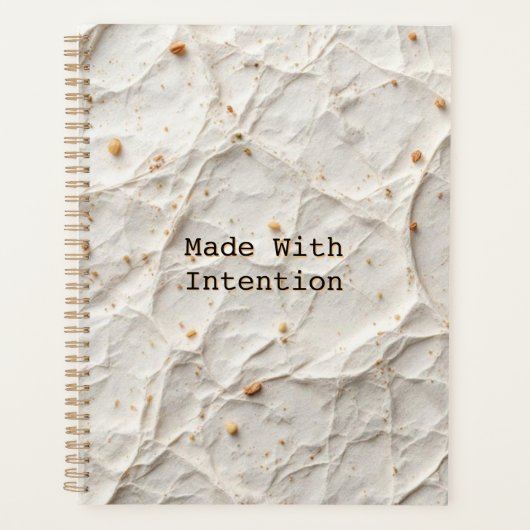 Gerecycled Papierstructuur | Natuurlijk Vezelontwe Planner (Voorkant)