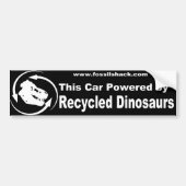 Gerecyclede dinosaurussen, bumberticker bumpersticker (Voorkant)
