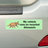 Gerecyclede dinosaurussen bumpersticker (Op auto)