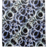 gerecyclede indigo shibori : douchegordijn (Voorkant)
