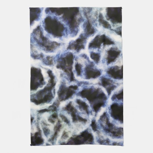 gerecyclede indigo shibori : theedoek (Verticaal)
