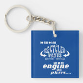 Gerecyclede onderdelen maar mijn motor Spint Sleutelhanger (Voorkant)