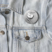 Gerecyclede vogel ronde button 5,7 cm (In situ)