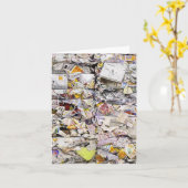 Gerecycleerd Document - Sasebo - Wenskaart Kaart (Gele Bloem)