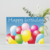 Gerecycleerd Happy Birthday-Wenskaart & uitnodigin Kaart (Staand voorkant)