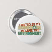 Gerecycleerd huiswerk ronde button 5,7 cm (Voorkant /achterkant)