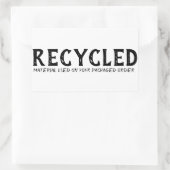 Gerecycleerd Materiaal Gebruikt Hergebruik Verzend Rechthoekige Sticker (Tas)