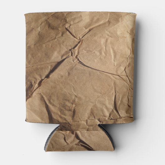 Gerecycleerd papier: milieuvriendelijke textuur. blikjeskoeler (Voorkant)