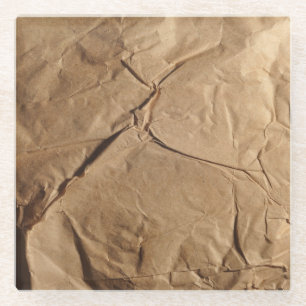 Gerecycleerd papier: milieuvriendelijke textuur. glazen onderzetter