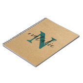 Gerecycleerd papier ziet er gepersonaliseerd notit notitieboek (Linkerzijde)