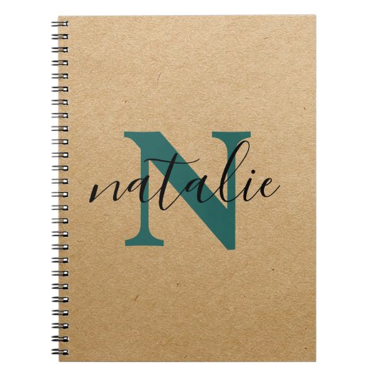 Gerecycleerd papier ziet er gepersonaliseerd notit notitieboek (Voorkant)