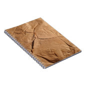 Gerecycleerd verpakkingspapier. Textuur. Notitieboek (Rechterzijde)