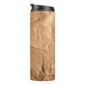 Gerecycleerd verpakkingspapier. Textuur. Thermosbeker (Geroteerd rechts)