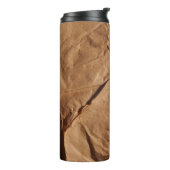 Gerecycleerd verpakkingspapier. Textuur. Thermosbeker (Gedraaid links)