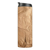 Gerecycleerd verpakkingspapier. Textuur. Thermosbeker (Geroteerd rechts)