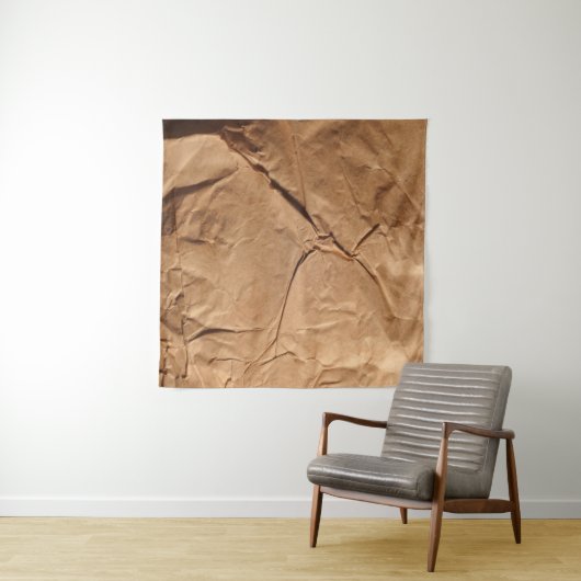 Gerecycleerd verpakkingspapier. Textuur. Wandkleed (In Situ (horizontaal))