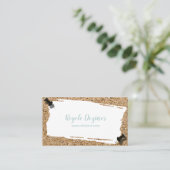 Gerecycleerd witton op kurkpasta groen visitekaartje (Staand voorkant)