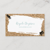 Gerecycleerd witton op kurkpasta groen visitekaartje (Voorkant)