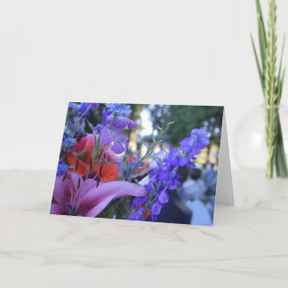 Gerecycleerde bloemen kaart