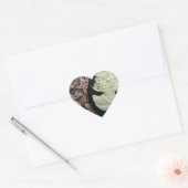 Gerecycleerde camee hart sticker (Envelop)