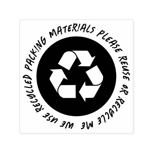Gerecycleerde hergebruikte verpakking  zelfinktende stempel (Design)