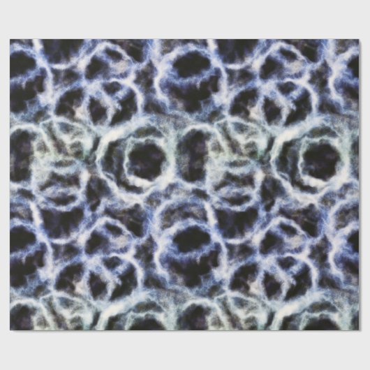 Gerecycleerde indigo shibori: cadeaupapier (Vlak)