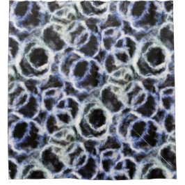 Gerecycleerde indigo shibori: douchegordijn