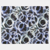 Gerecycleerde indigo shibori: fleece deken (Voorkant (Horizontaal))
