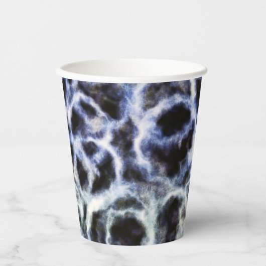 Gerecycleerde indigo shibori: papieren bekers (Voorkant)