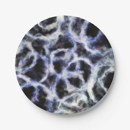 Gerecycleerde indigo shibori: papieren bordje (Voorkant)