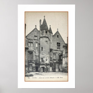 GERECYCLEERDE KUNST: 1900s TOURS FRANCE HOTEL BRIE Poster
