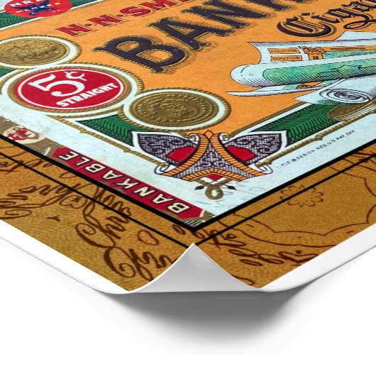 'GERECYCLEERDE KUNST' PRINT SIGARENDOOS 1920 (Hoek)