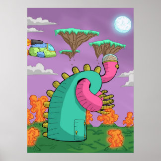 gerecycleerde kunstafdrukken poster