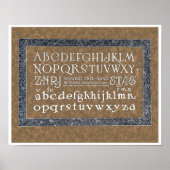  GERECYCLEERDE KUNSTDRUK 'LETTERALFABET' POSTER (Voorkant)