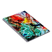 Gerecycleerde plastic foto print blauw abstract notitieboek (Rechterzijde)