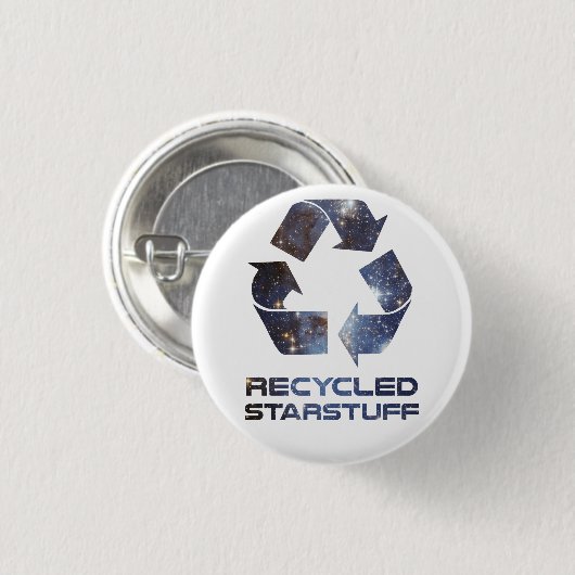 Gerecycleerde Star-stuf Ronde Button 3,2 Cm (Voorkant /achterkant)