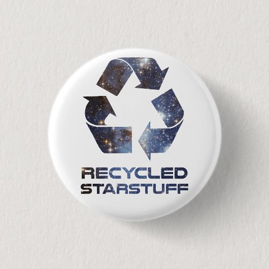 Gerecycleerde Star-stuf Ronde Button 3,2 Cm (Voorkant)