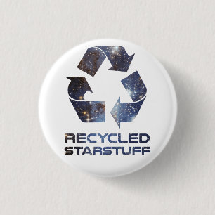 Gerecycleerde Star-stuf Ronde Button 3,2 Cm