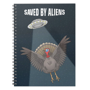 Gered door buitenaardse wezens voor Thanksgiving Notitieboek