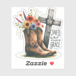 Gered door die geweldige genade sticker
