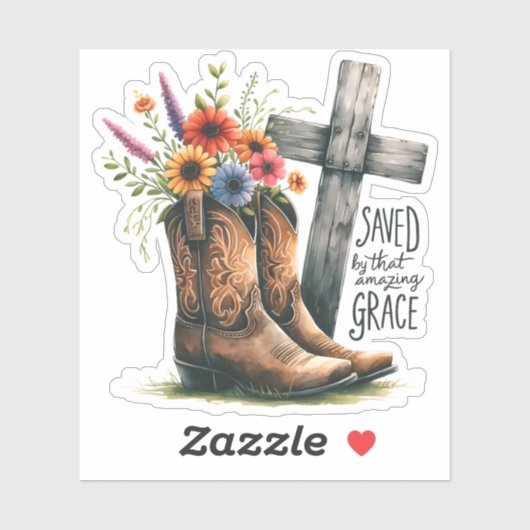 Gered door die geweldige genade sticker (Vel)