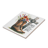 Gered door die geweldige genade tegeltje (Zijkant)